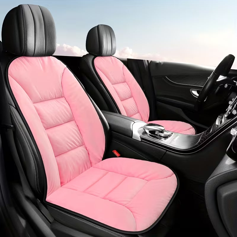 Universal Car Seat Cushion, Soft Plush Seat Pad for Front Seats, Warm Autumn & Winter Car Seat Cover - Delicate Leather