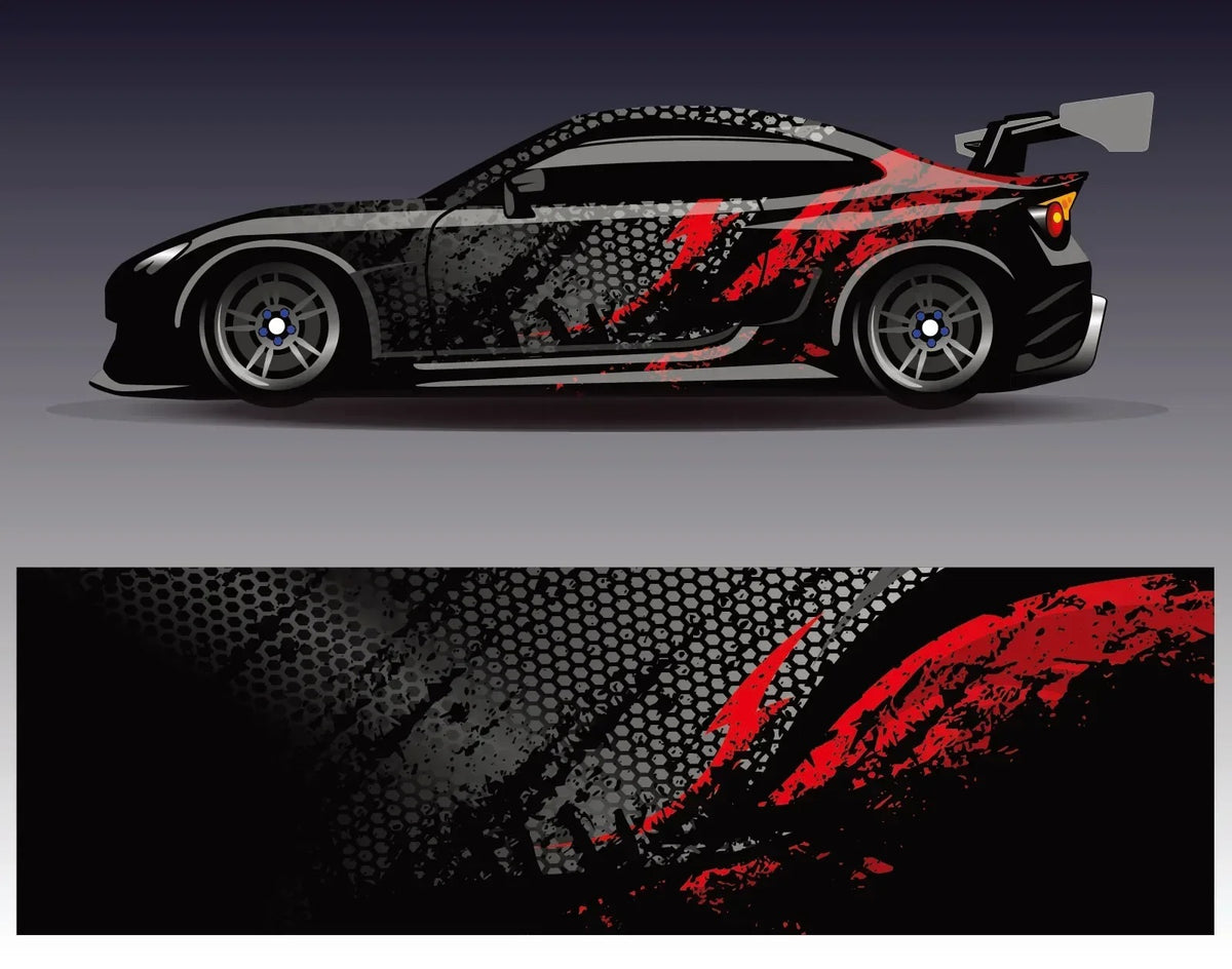 Car Side Stripe Decal – Glossy PVC Body Graphic Vinyl Sticker - Delicate Leather