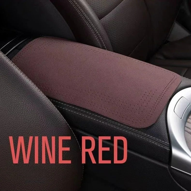 Universal Plush Car Armrest Cushion – Four-Season Center Console Cover, Soft Elbow Support Pad for Vehicle Interior - Delicate Leather  