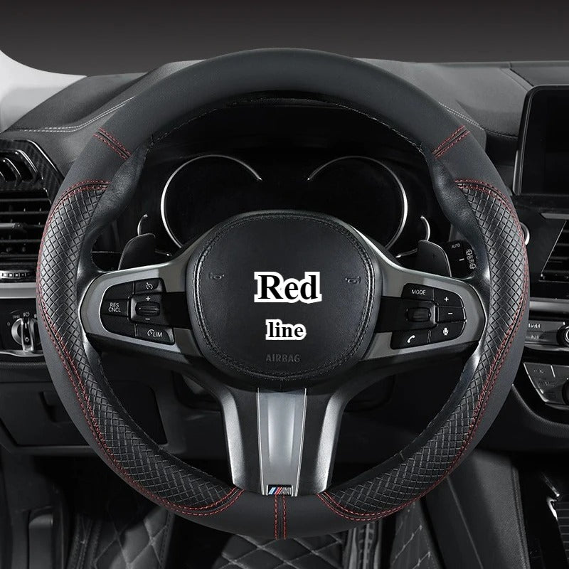 2024 New Universal Non-slip Leopard Print Leather Elastic Steering Wheel Cover - Delicate Leather  