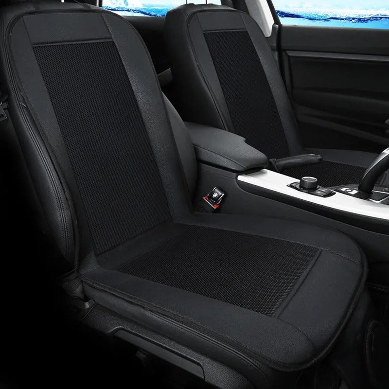 12V Car Cooling Seat Cushion – 8-Fan Ventilated Airflow Pad with PU Surface for Summer Use