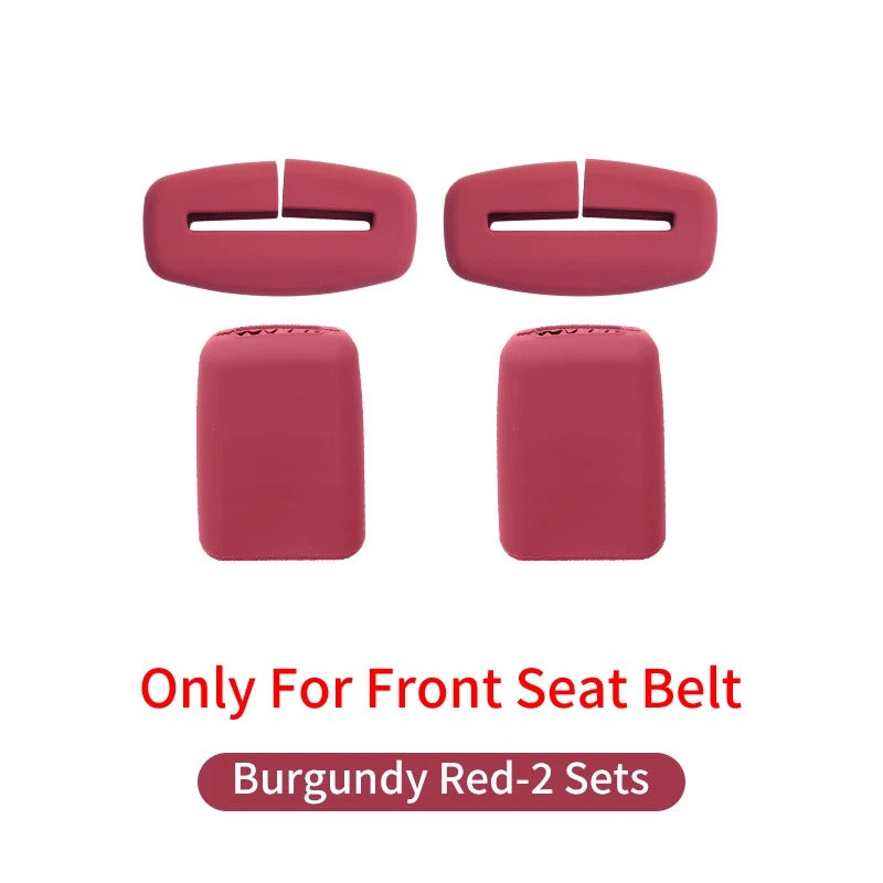 Car Seat Belt Buckle Cover – Silicone Anti-Scratch Interior Protector - Delicate Leather  