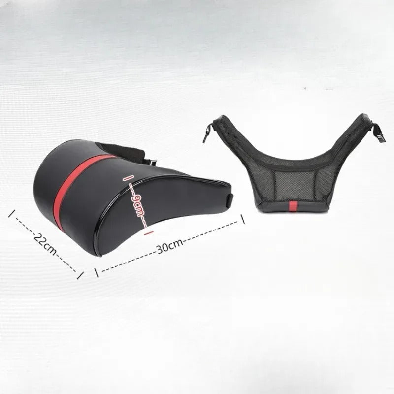 Leather Car Seat Neck Pillow – Memory Foam Headrest Cushion for Car Interior, Universal Travel Comfort 22×30×9 cm - Delicate Leather  