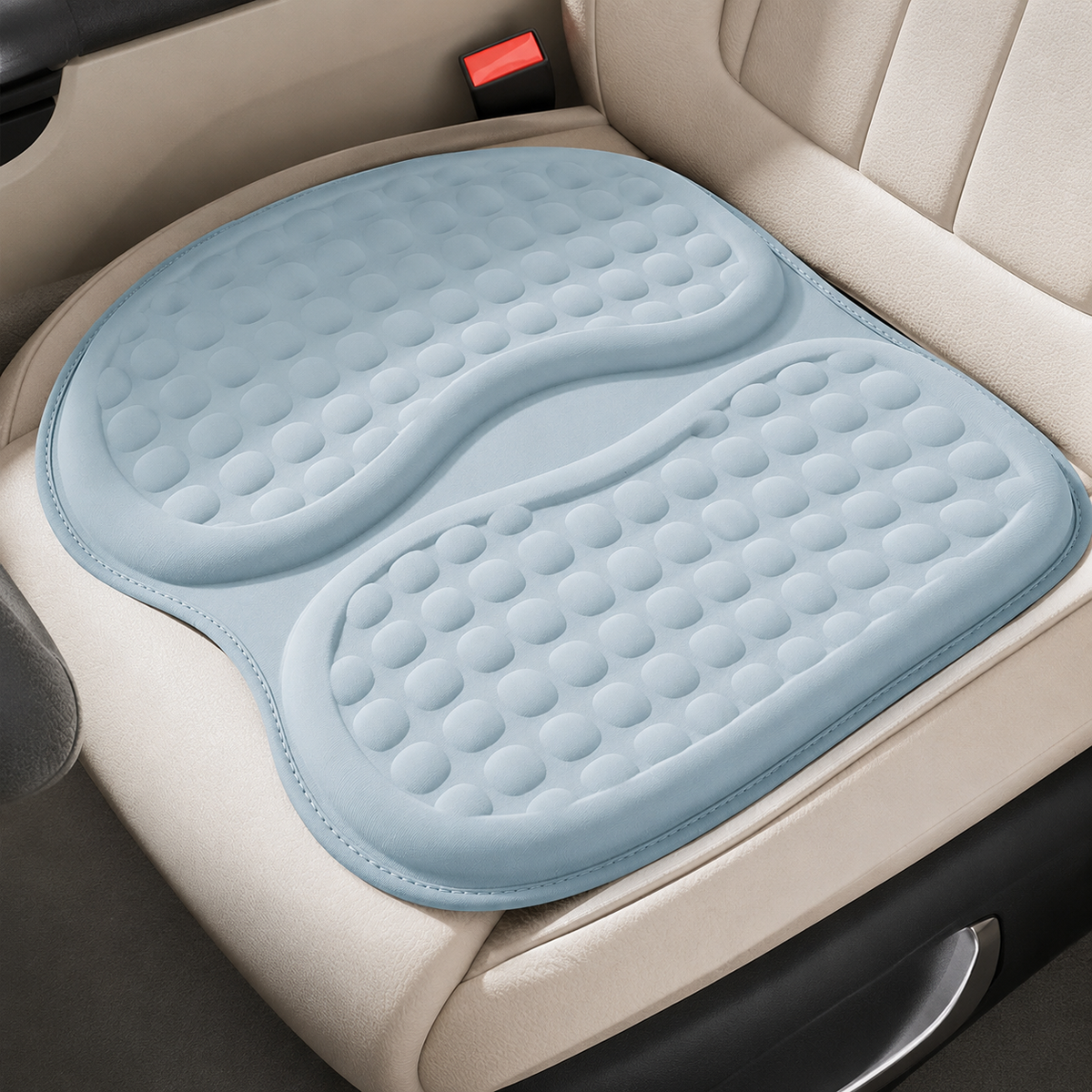 TPE Cooling Gel Seat Cushion – Breathable Ice Silk Summer Seat Pad for Car, Office & Home - Delicate Leather