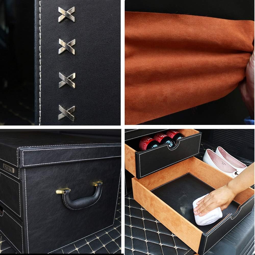 Premium Folding Storage Box with Drawer Design - Organize Your Space with Style - Delicate Leather