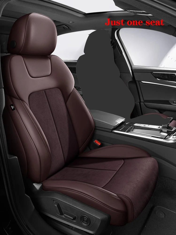Custom Car Seat Cover Car Accessories Leather+Suede - Delicate Leather  