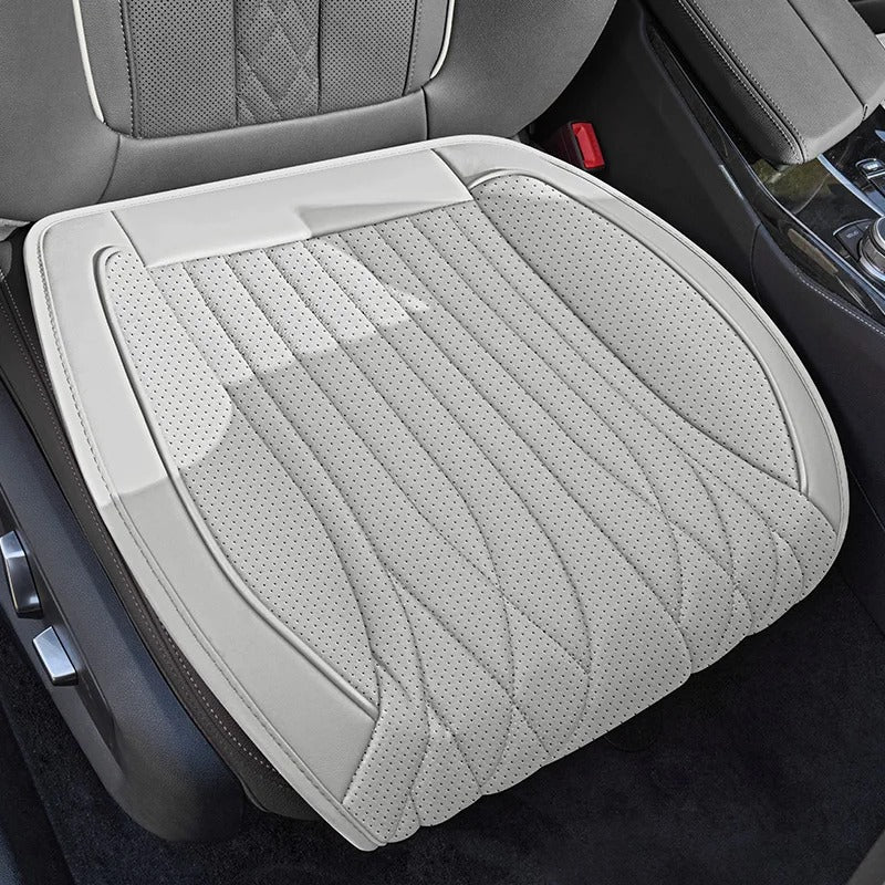 Universal Nappa Leather Front Car Seat Cushion – Breathable Wear-Resistant Seat Protector - Delicate Leather  