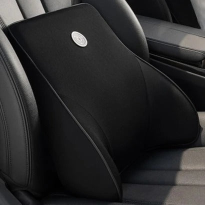 Memory Foam Car Neck & Lumbar Support Cushion – Soft Washable Seat Pillow Set - Delicate Leather