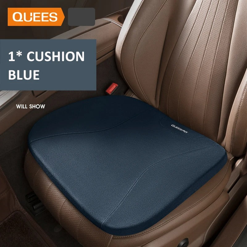Memory Foam Car Lumbar Cushion – Integrated Seat Back Support Pillow - Delicate Leather