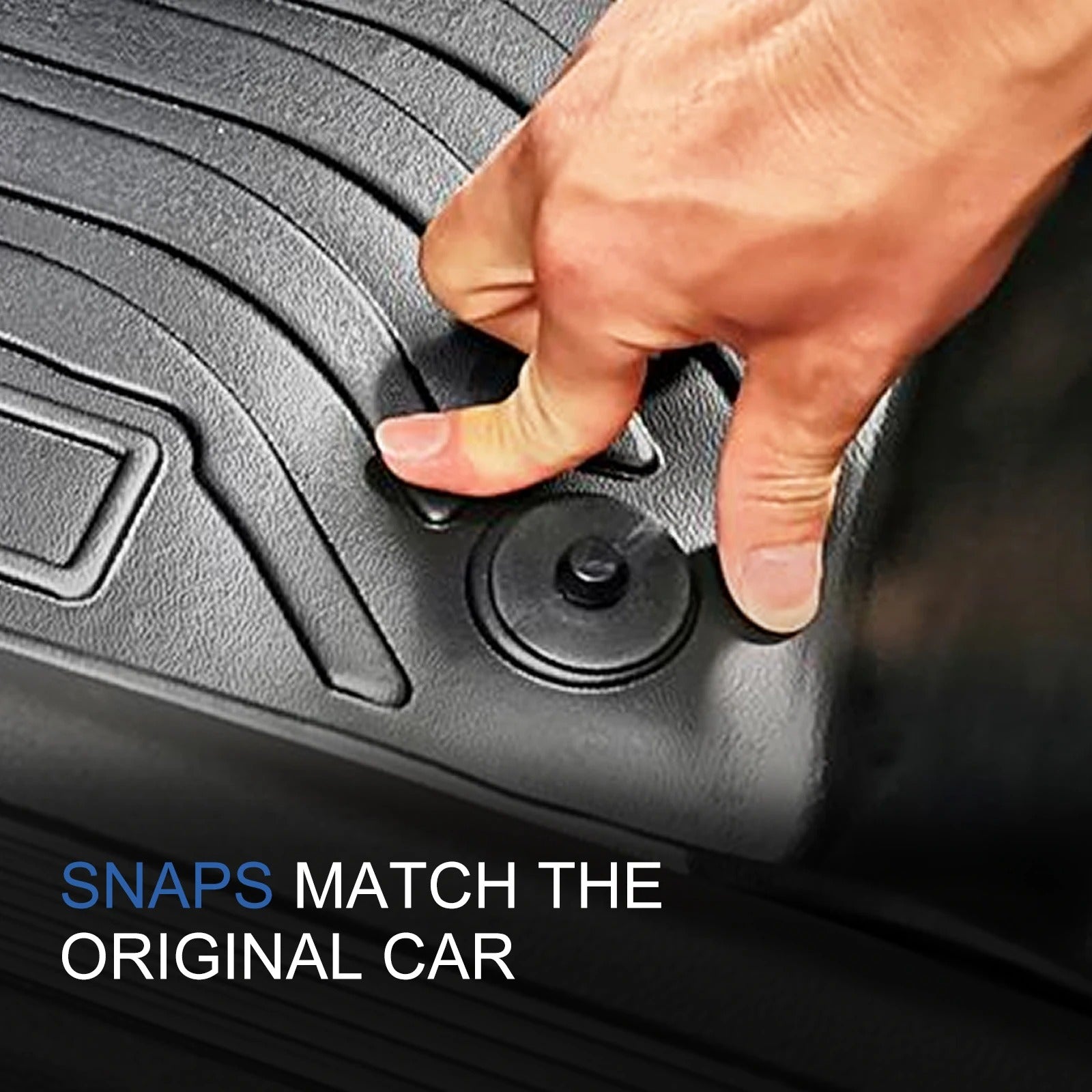 TPE Floor Mats with Door Sill Covers for Tesla Model Y 2025+ (5-Seater, Left-Hand Drive) - Delicate Leather  