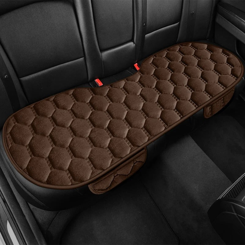 Winter Plush Car Seat Cushion – Thick Velvet Universal Seat Cover with Non-Slip Design - Delicate Leather