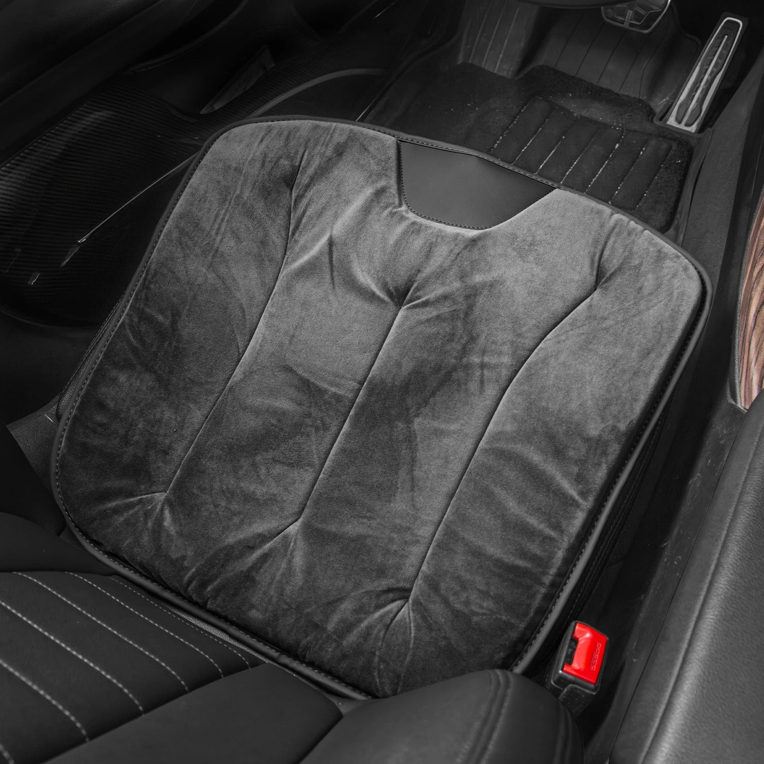 Car Seat Cushion – Non-Slip Chair Pad for Driving & Everyday Seating - Delicate Leather  