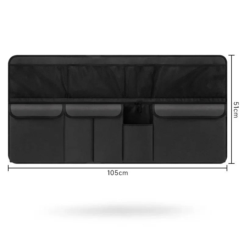 Foldable Car Trunk Organizer – Universal Hanging Storage Bag with Multi-Pocket Design, Oxford Cloth - Delicate Leather  