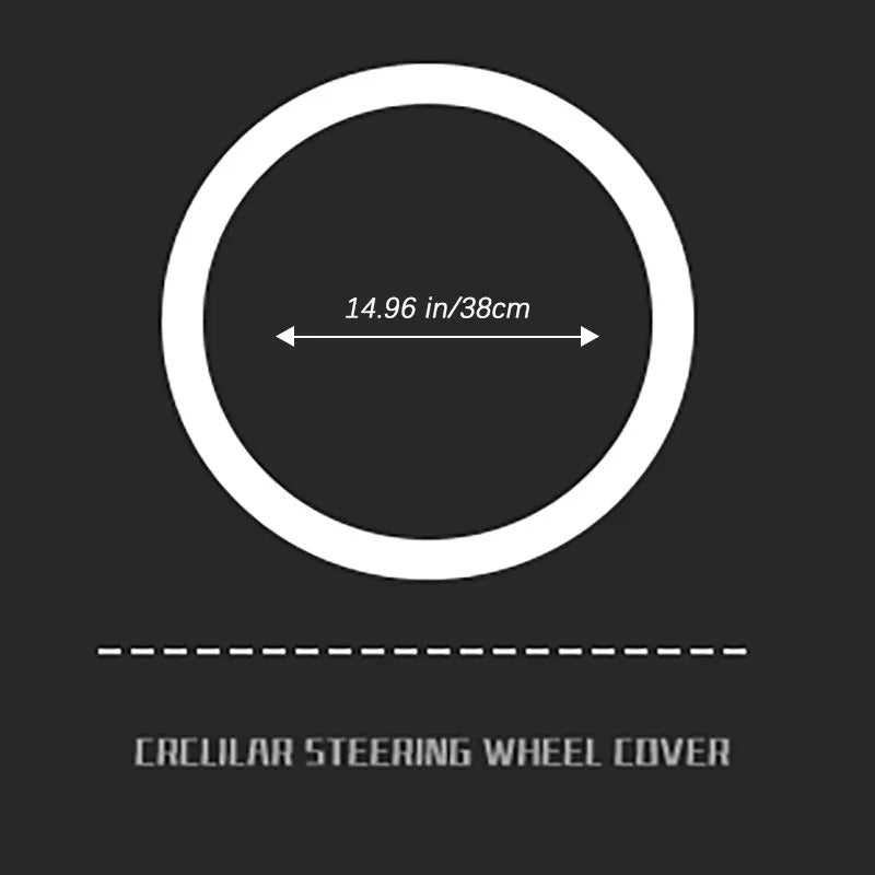 Full Linen Steering Wheel Cover – Universal O-Type Breathable Non-Slip All-Season Grip - Delicate Leather