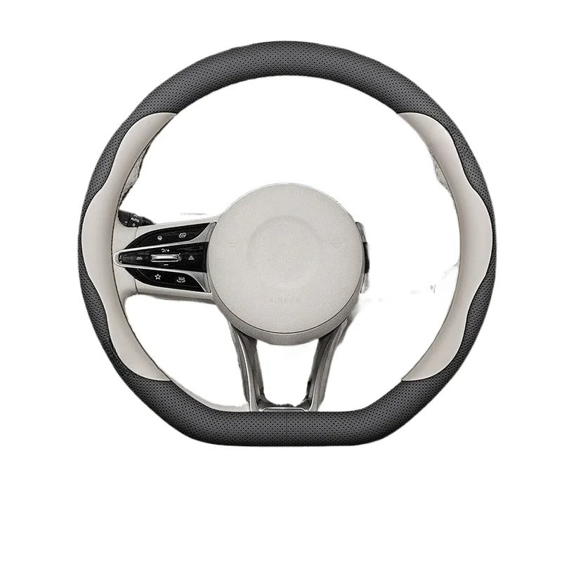 Custom Fit Leather Steering Wheel Cover – Non-Slip Interior Accessory - Delicate Leather