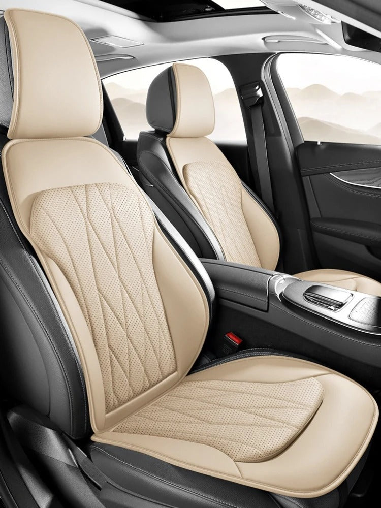 Premium Leather Car Seat Covers – Universal Full Set with Non-Slip Protection - Delicate Leather