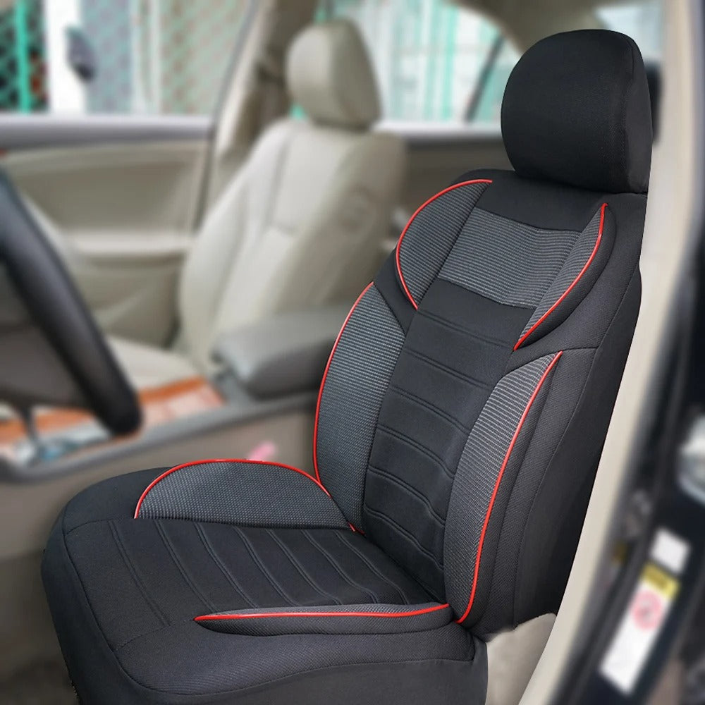 5D Car Seat Covers – Universal 4mm Sponge Padded Seat Cover Set for Cars - Delicate Leather