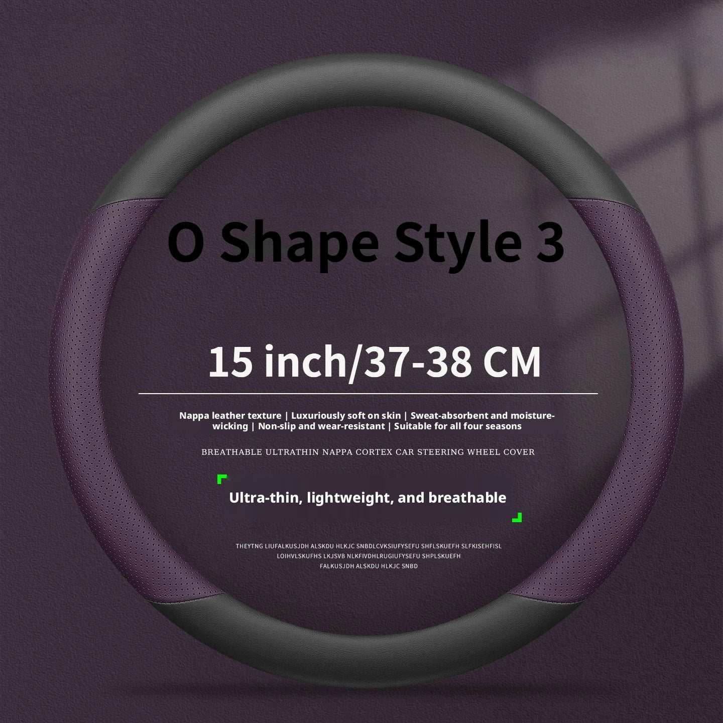Minimalist Car Steering Wheel Cover – Universal Anti-Slip Comfortable Grip - Delicate Leather