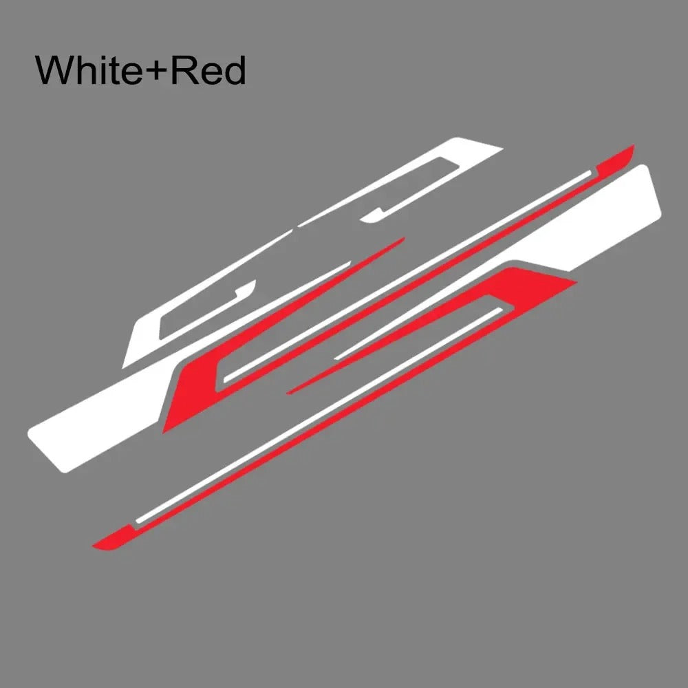 Car Side Sport Stripe Decals – Self-Adhesive PVC Vinyl Body Graphic Stickers - Delicate Leather