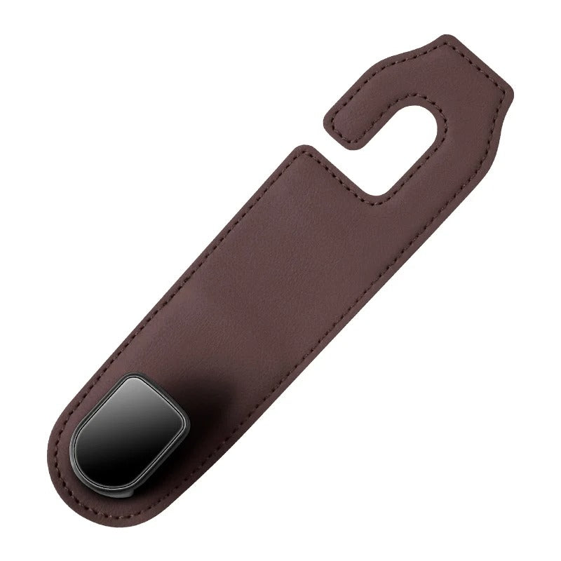 Leather Car Seat Headrest Hook – Auto Seat Back Hanger for Storage & Organization - Delicate Leather
