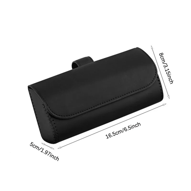 1pc Glasses Holder Car Sun Visor Glasses Case Organizer