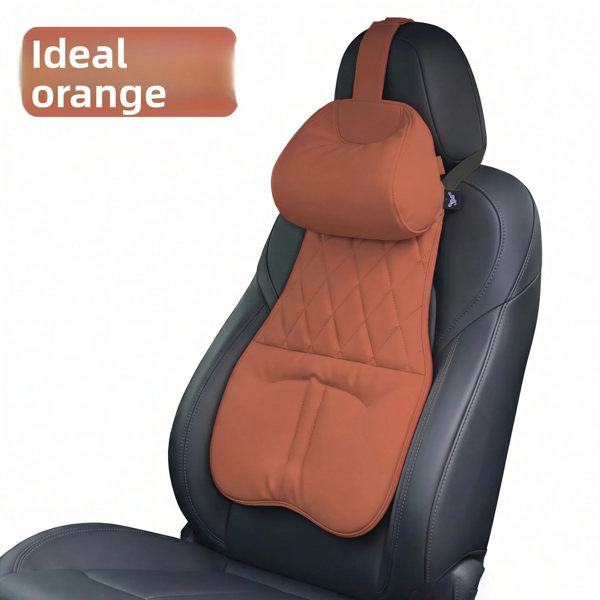 Universal Leather Car Headrest Cushion – Breathable Neck & Lumbar Support Pillow - Delicate Leather
