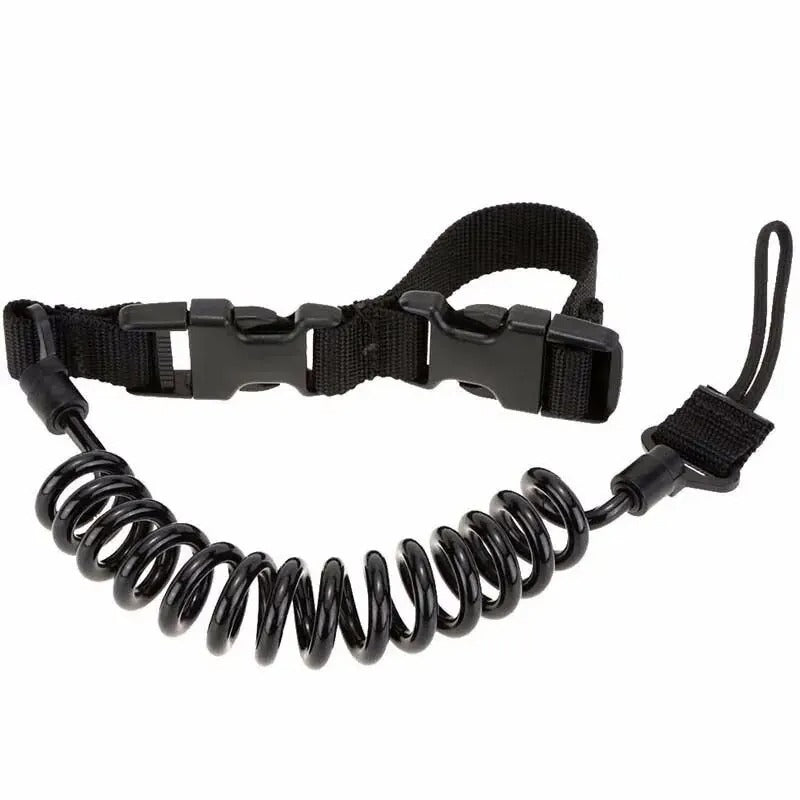 Tactical Anti-Lost Elastic Lanyard Rope - Spring Safety Strap Rope for Key Ring Chain Flashlight Hunting Accessories