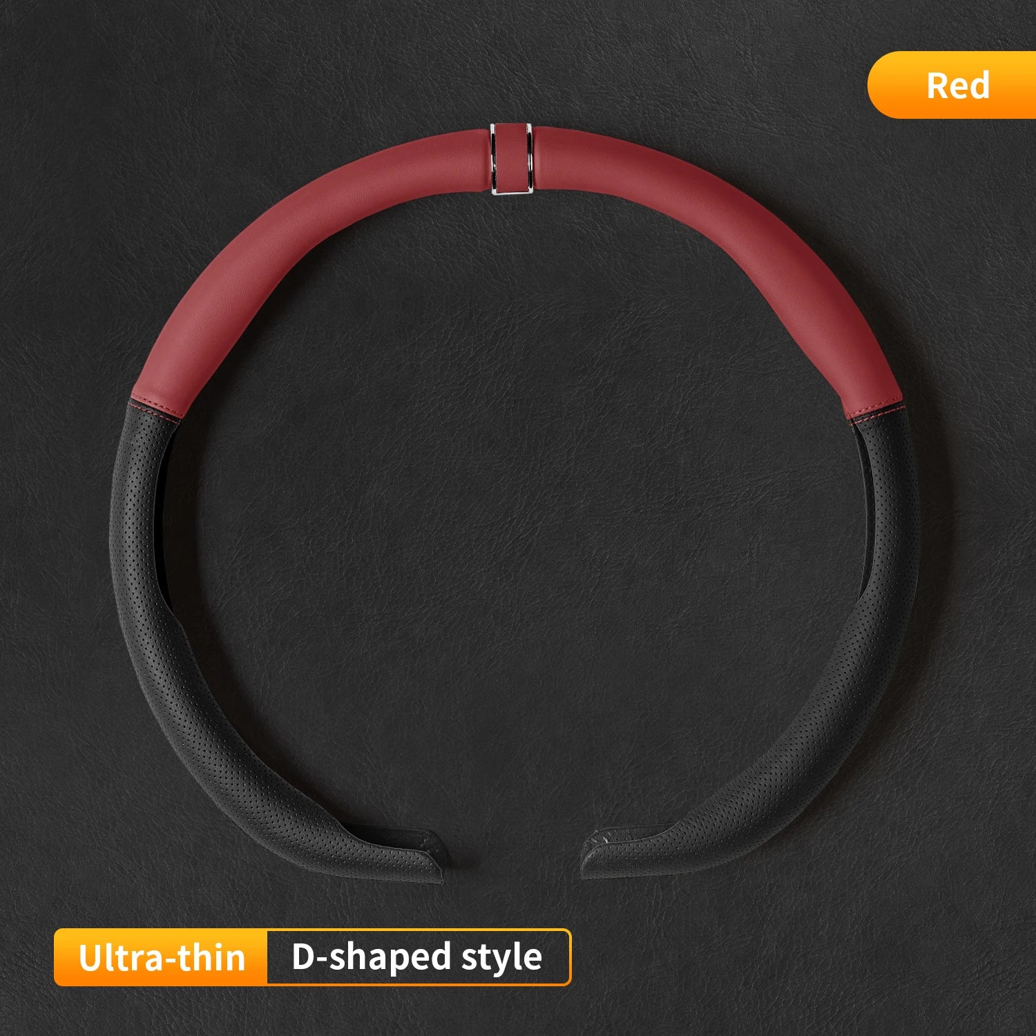 Breathable Steering Wheel Cover – Anti-Slip Universal Car Interior Accessory - Delicate Leather  