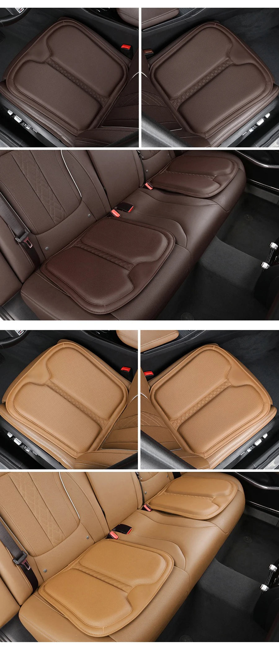 NAPPA Leather Car Seat Cushion Memory Foam, Soft Leather, Seat Booster Cover Protector, Universal Fit for All Vehicles