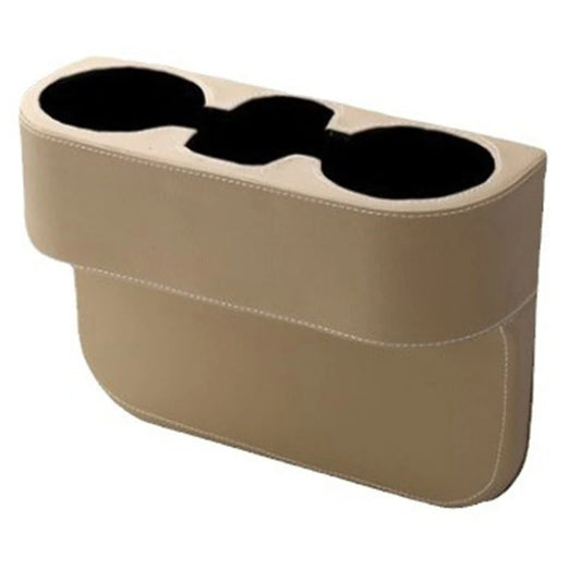 Leather Car Seat Gap Cup Holder Organizer – Side Pocket Storage Tray Universal Interior Accessory