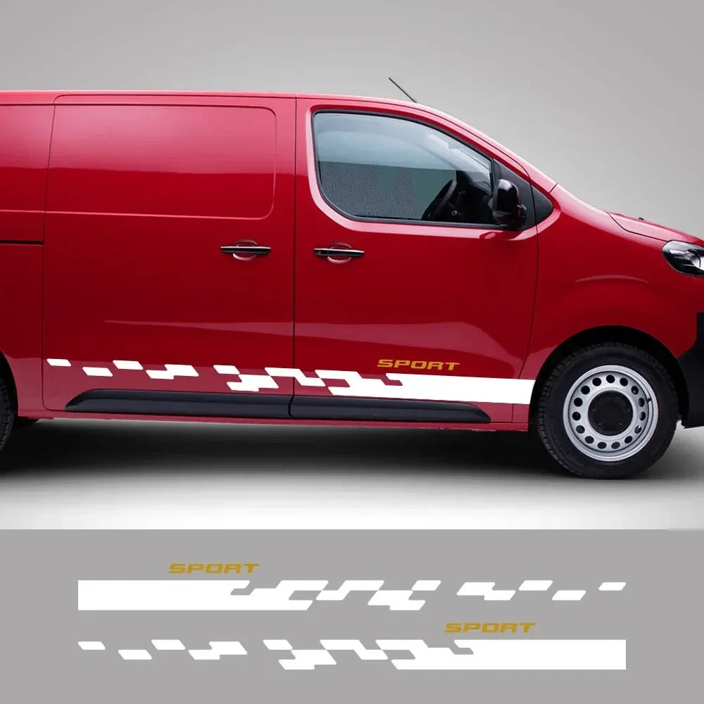 Car Side Stripe Graphics Vinyl Decal Kit – PVC Exterior Body Stickers