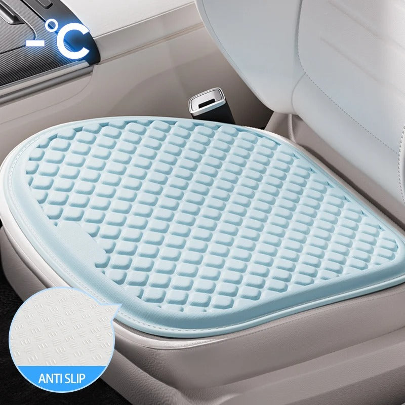 Gel Car Seat Cover – Breathable Anti-Slip Universal Seat Protector - Delicate Leather  
