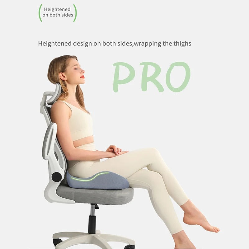 Portable Memory Foam Car Seat Cushion – Ergonomic Slow Rebound Breathable Seat Pad - Delicate Leather