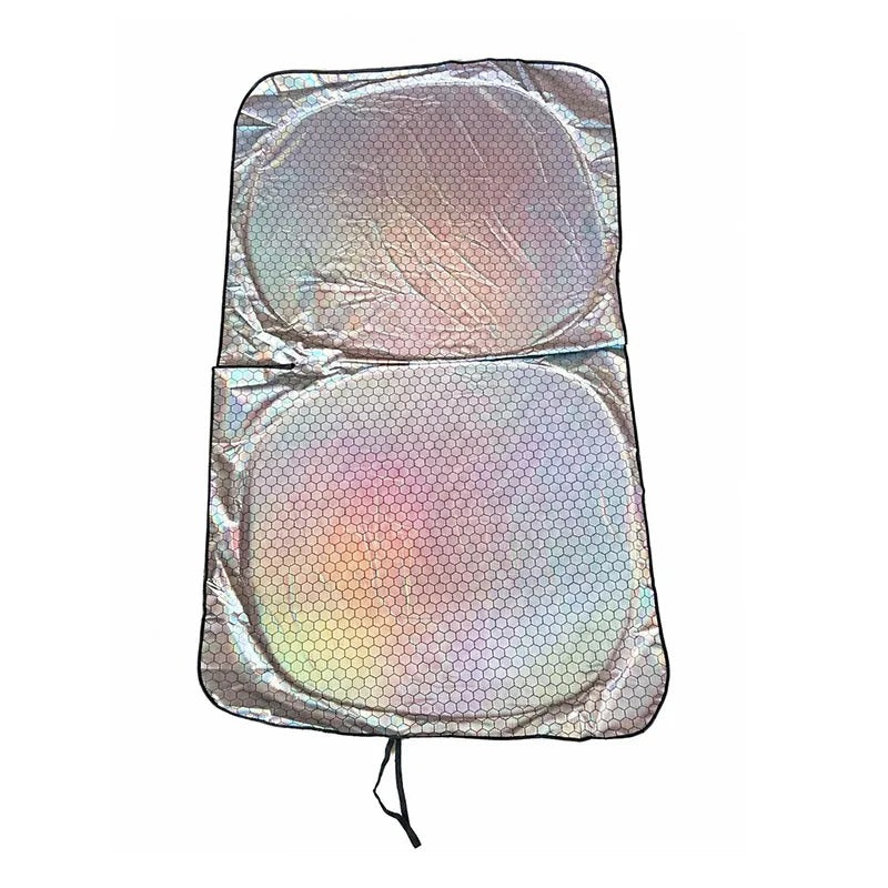 5-Layer Windshield Sun Shade – Foldable UV Reflective Front Window Cover - Delicate Leather  