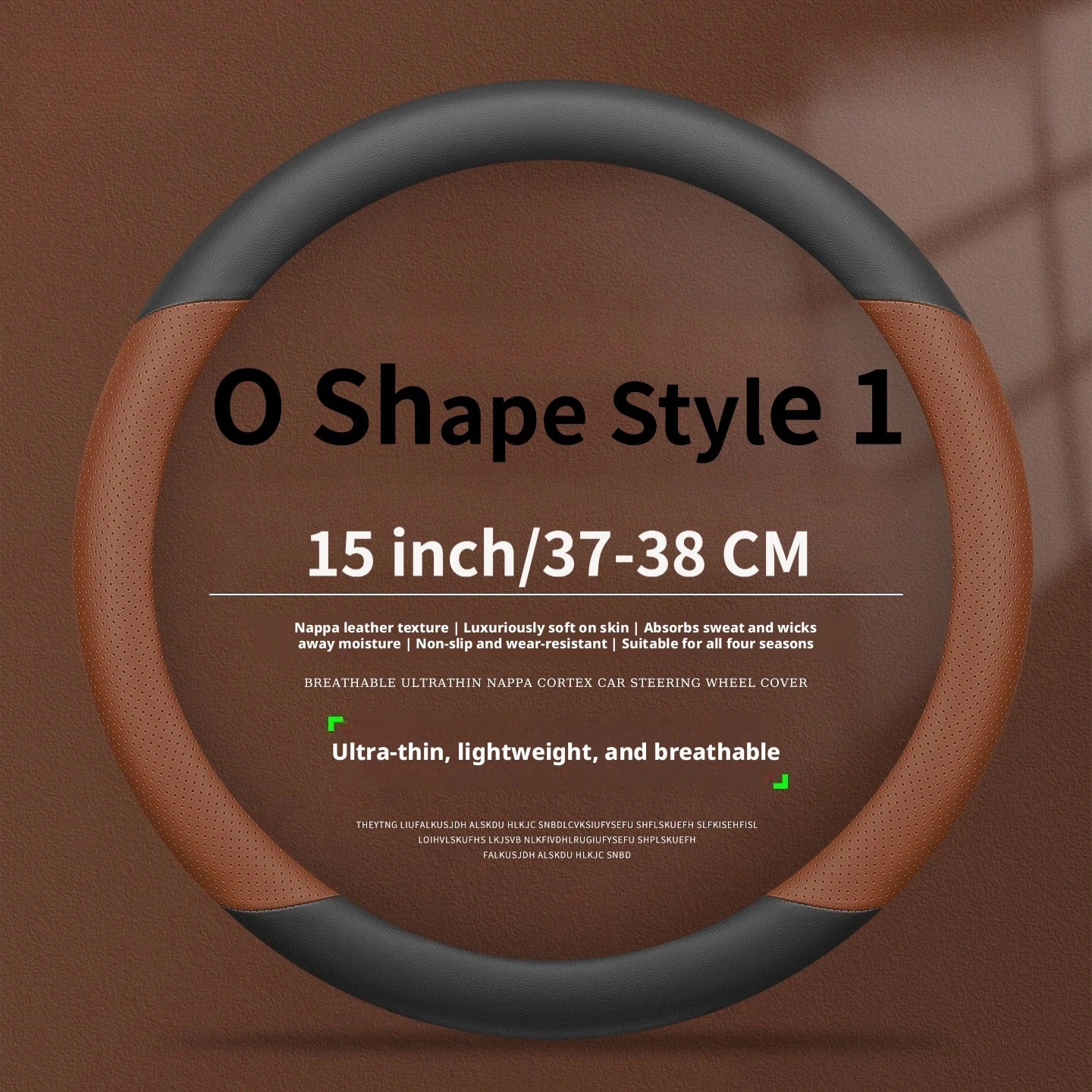 Minimalist Car Steering Wheel Cover – Universal Anti-Slip Comfortable Grip - Delicate Leather