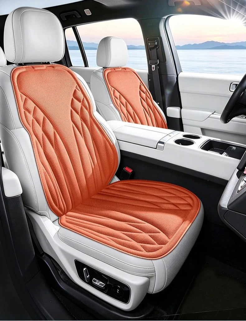 Breathable Latex Car Seat Cushion – Universal Non-Slip Cooling Seat Cover - Delicate Leather