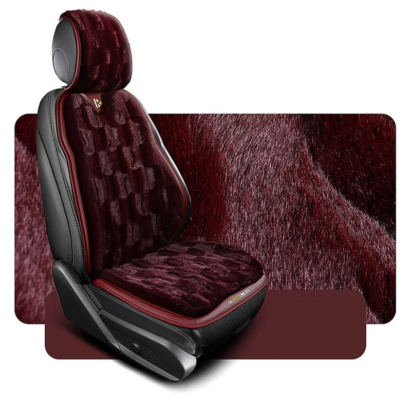 Luxury Thick Plush Car Seat Cushion – Warm Mink Velvet Winter Seat Cover for Comfort and Protection - Delicate Leather  