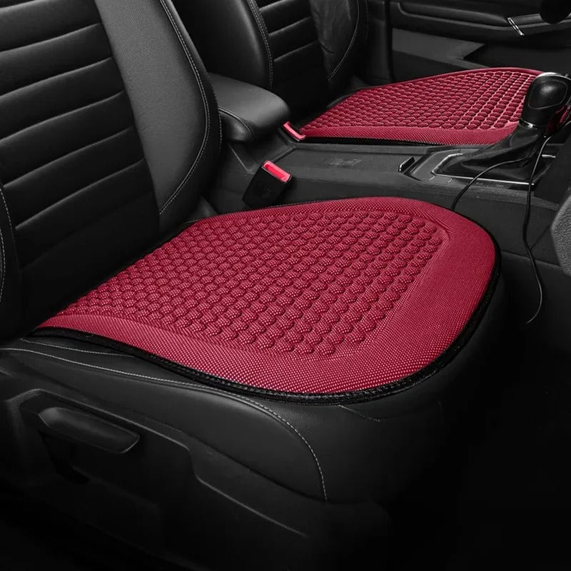 Ice Silk Car Seat Cushion – Breathable Universal Seat Cover with Memory Foam Padding - Delicate Leather  