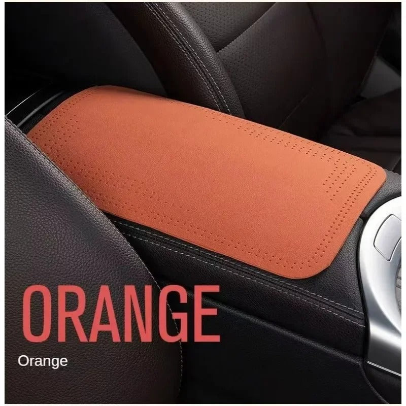 Universal Plush Car Armrest Cushion – Four-Season Center Console Cover, Soft Elbow Support Pad for Vehicle Interior - Delicate Leather  