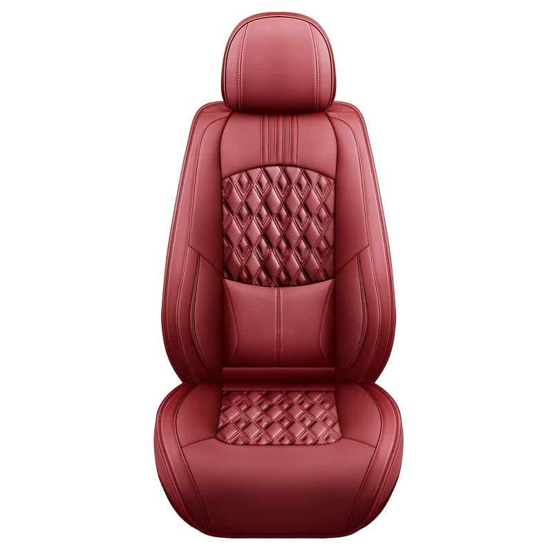 Universal Leather Front Car Seat Covers – Waterproof Breathable Memory Foam Seat Protectors - Delicate Leather