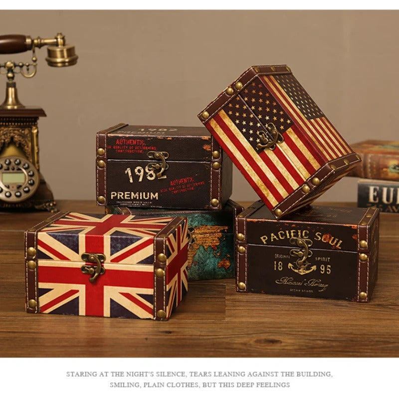 European Vintage Storage Box - Desktop Cosmetics Sundry Storage Box, Leather Candy Box, Gift Box