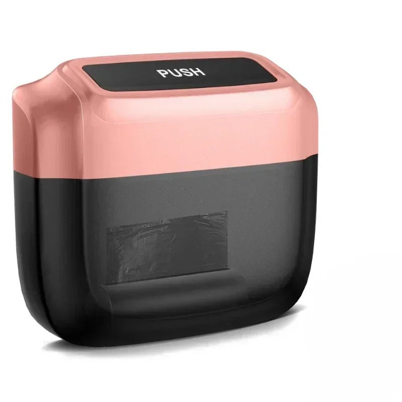 Premium Plastic Pressing Car Trash Bin – Waterproof & Leakproof ABS Storage Bucket, Fine Craftsmanship, Durable Interior Organizer - Delicate Leather  