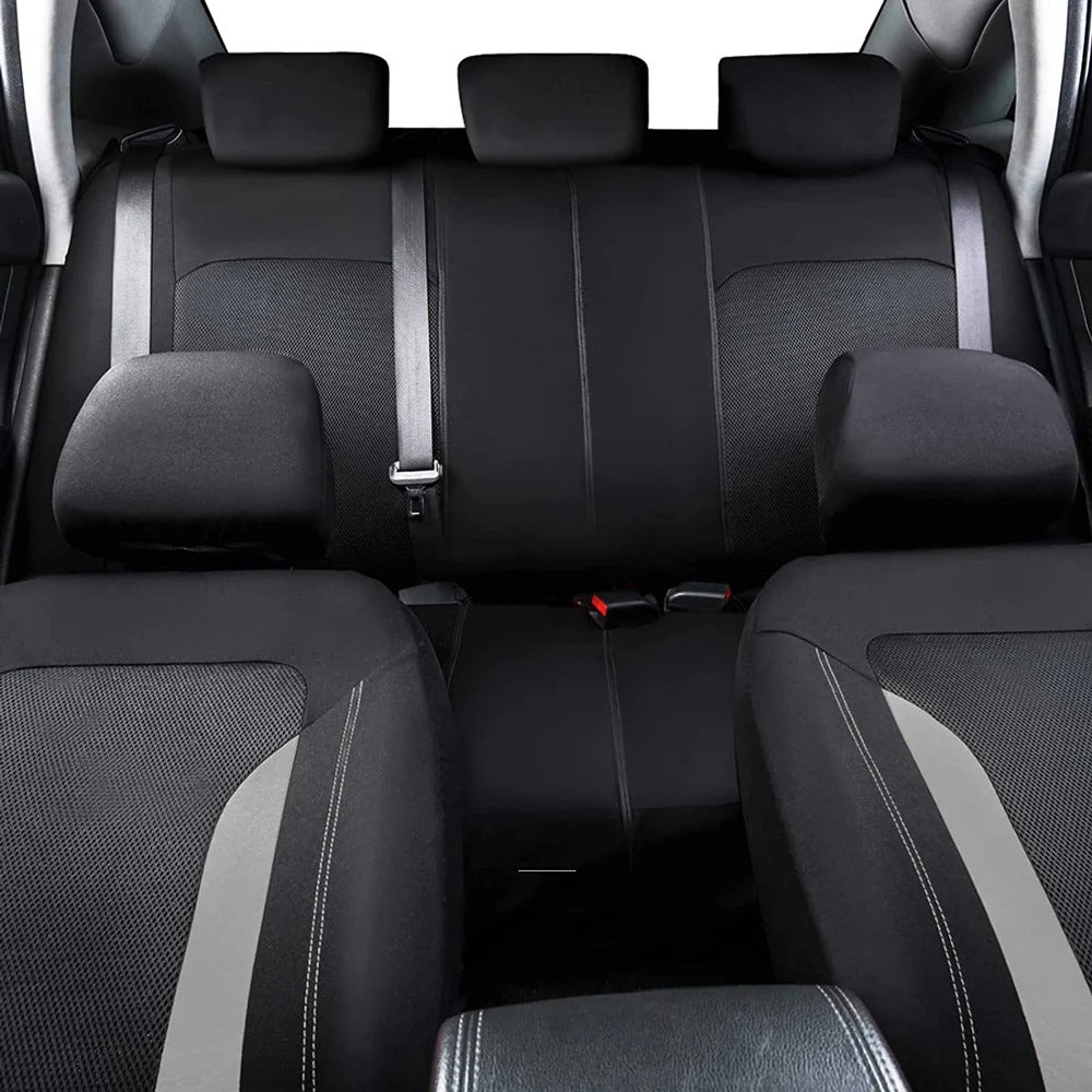 Universal Mesh Car Seat Covers – 5-Seat Breathable Airbag Compatible Set - Delicate Leather  