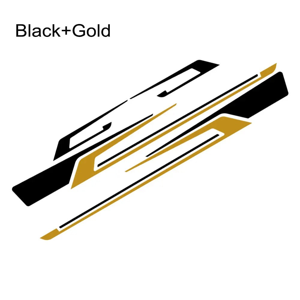 Car Side Sport Stripe Decals – Self-Adhesive PVC Vinyl Body Graphic Stickers - Delicate Leather