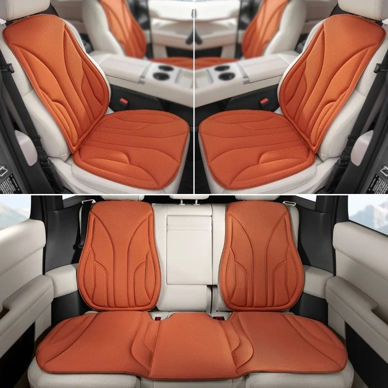 Algae Fiber Car Seat Cover Full Set – Universal Breathable Non-Slip Seat Cushion Set - Delicate Leather  