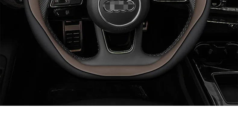 Premium Leather Steering Wheel Cover – Anti-Slip Universal Interior Protection Accessory - Delicate Leather  