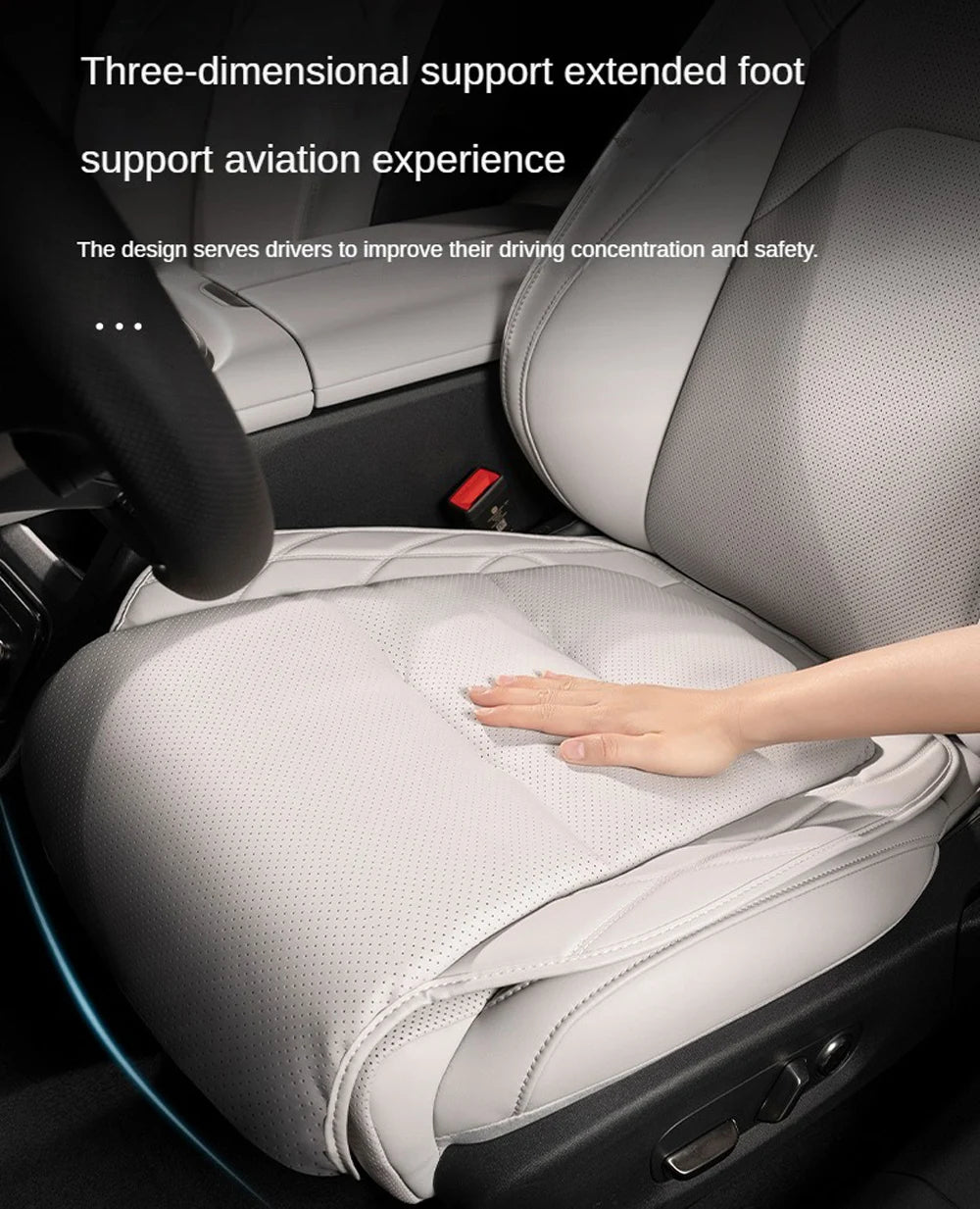 NAPPA Leather Car Seat Cushion Protective Auto Seat Cover Pad for Vehicles Universal Fit