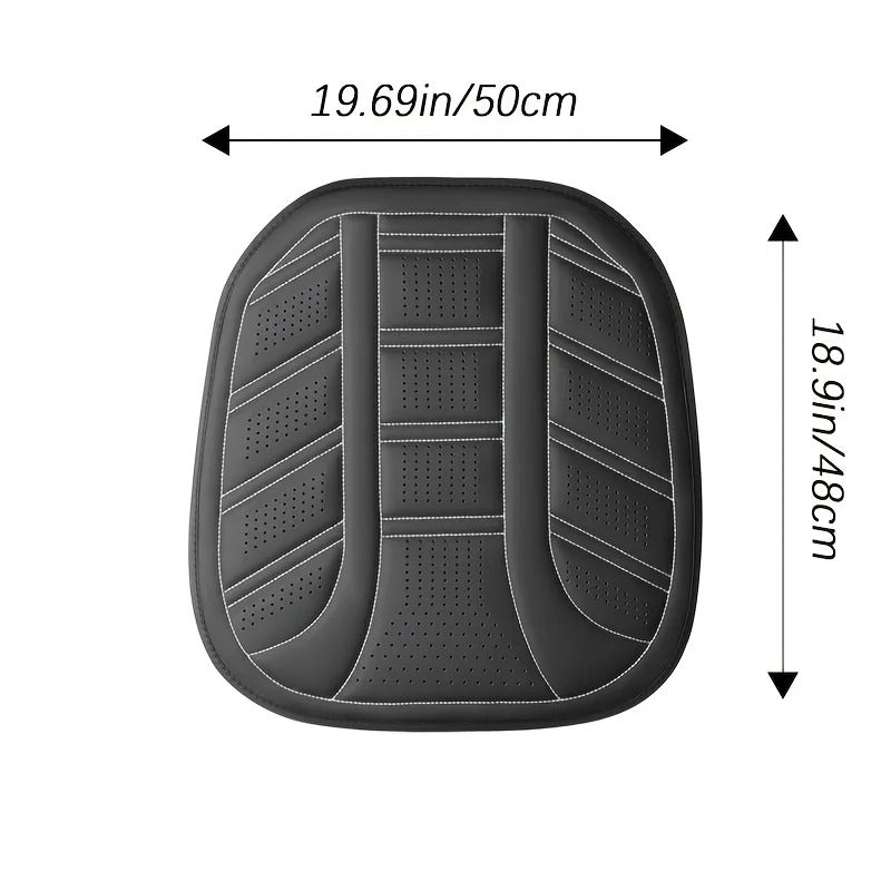 PU Leather Car Seat Cover – Universal Breathable All-Season Front Seat Cushion - Delicate Leather