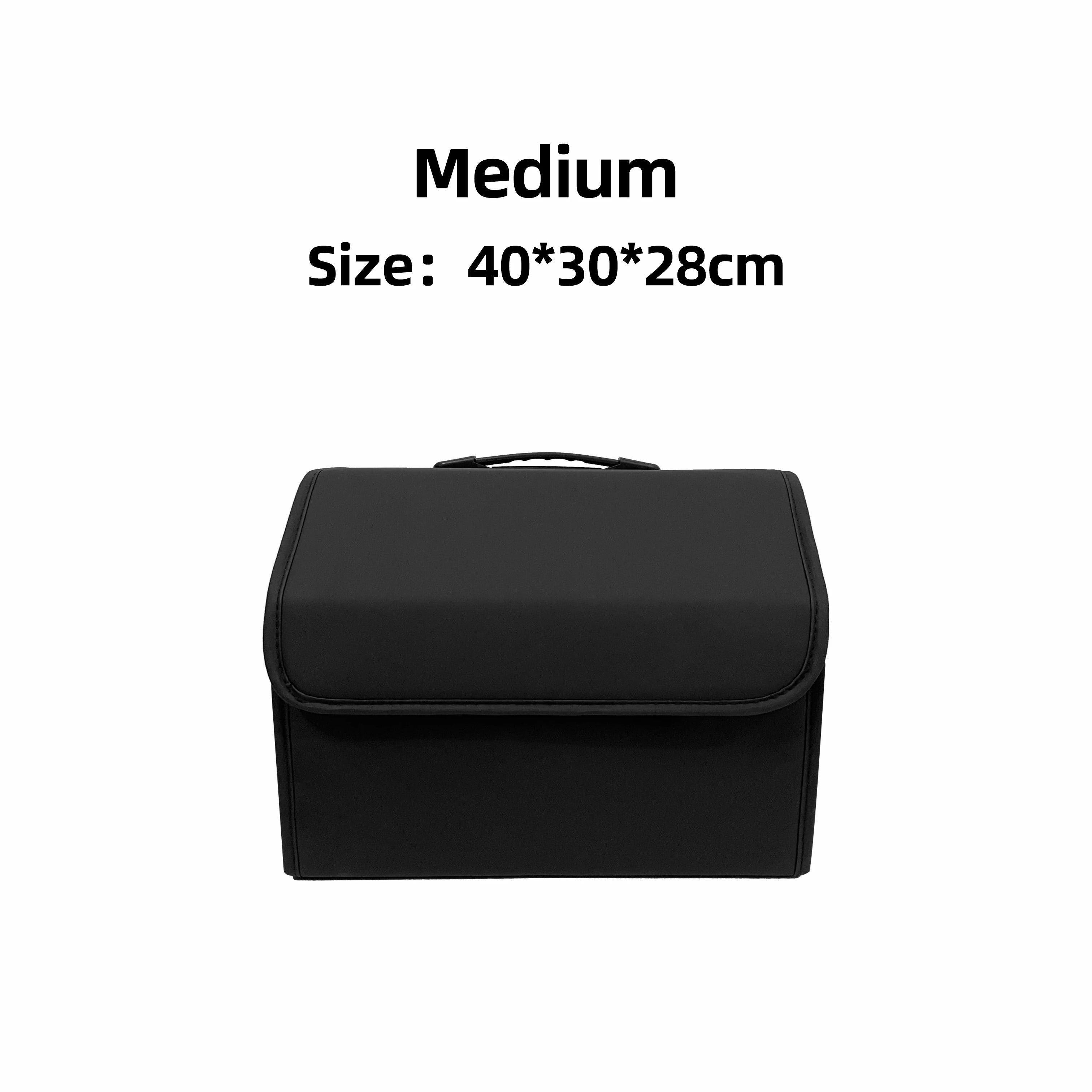Folding Car Trunk Organizer – Waterproof PU Leather Storage Box - Delicate Leather  