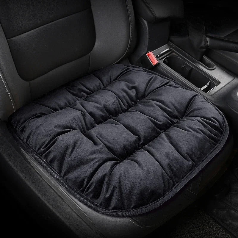Fluffy Winter Car Seat Cushion – Warm Soft Memory Foam Seat Pad for Car, Office & Home - Delicate Leather